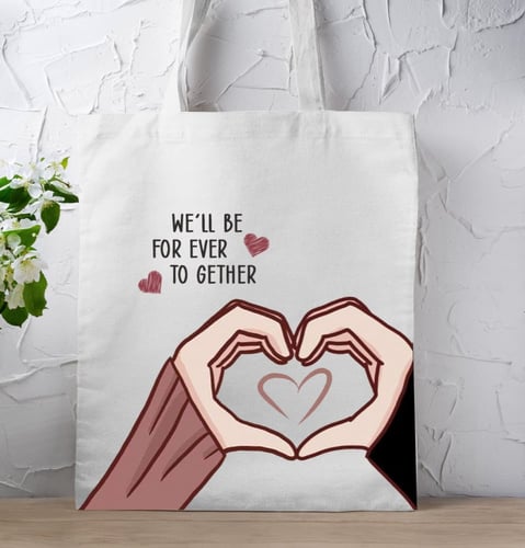 حقيبة قماشية - نبقى للأبد