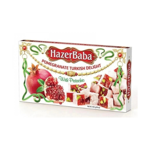 حلقوم تركي هازار بابا بالفستق والرمان 454 جرام