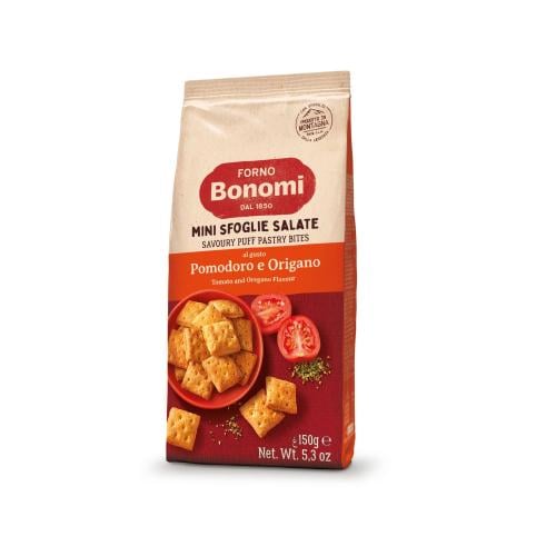 مقرمشات الطماطم والأوريجانو من بونومي 150 غرام