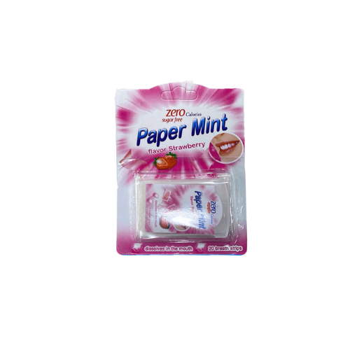 شرائح معطره لرائحة للفم بالفرولة paper mint‏ ‏