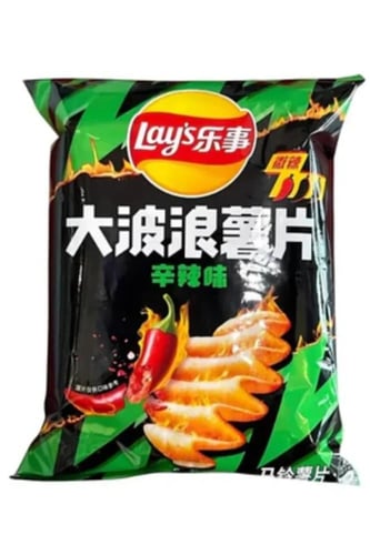 ليز مموج بنكهة الفلفل الحار ️ Lay's Wavy Spicy Fla...