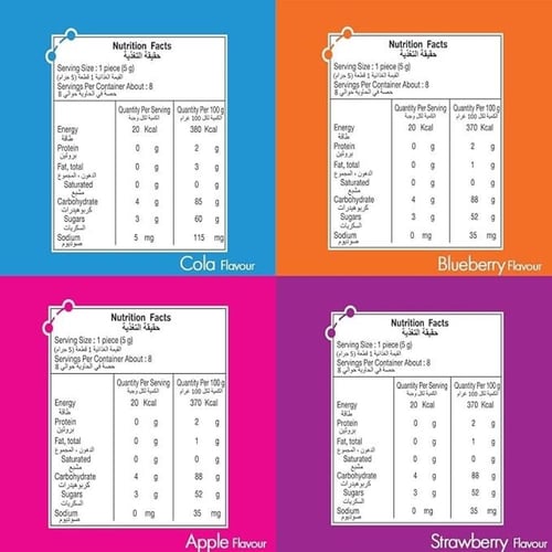 حلوى الجيلي سور بانك ميكس 40 جرام (الفراولة والتفا...