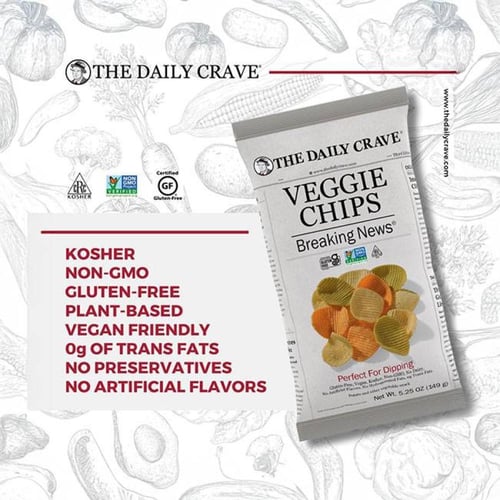 ذا ديلي كريف شيبس خضار – 149 جرام | The Daily Crav...