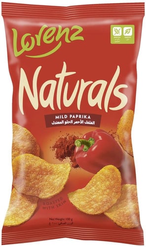 لورينز ناتشورالز شيبس فلفل أحمر حلو معتدل 100 جرام...