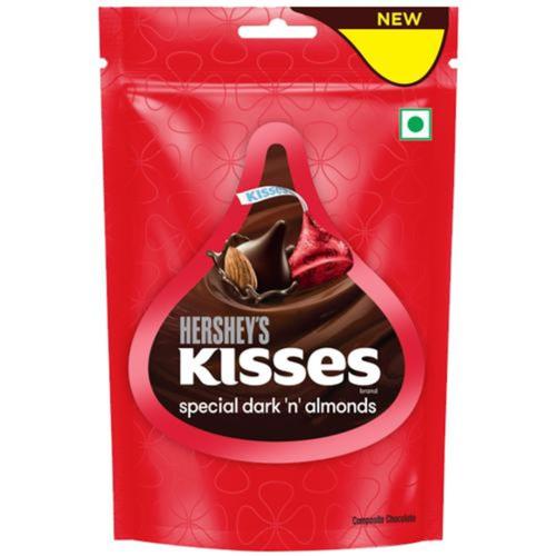 شوكولاتة هيرشيز كيسز داكنة مع قطع اللوز - Hershey'...