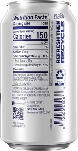 بيبسي كولا سكر حقيقي 355 مل للحبه