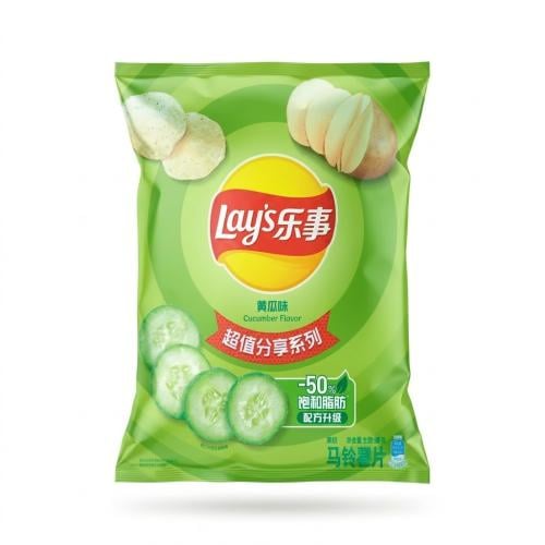 شيبس ليز بنكهة الخيار مستورد 70 جرام | Lay's Cucum...