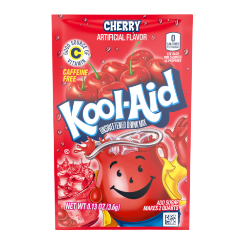 مسحوق شراب كول ايد بنكهة الكرز غير محلى Kool-Aid U...