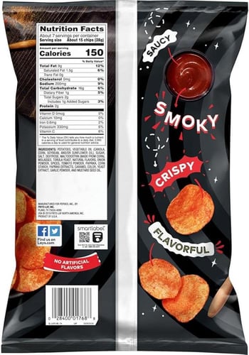 ليز رقائق بطاطس بنكهة الباربيكيو امريكي 184 جرام