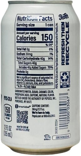 بيبسي كولا سكر حقيقي 355 مل للحبه