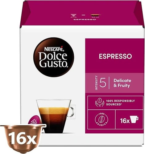 كبسولات قهوة دولشي غوستو اسبريسو من نسكافيه 16 كبس...