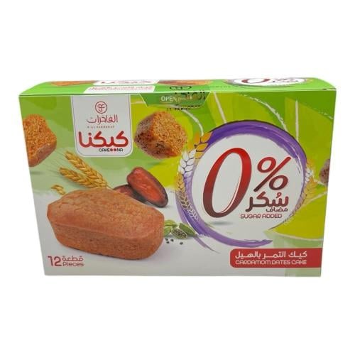 كيك التمر بالهيل بدون سكرمضاف 12×20 جرام