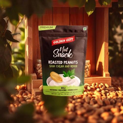 نات سناك فول سوداني محمص بنكهة القشطة الحامضة مع ا...