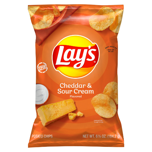 ليز رقائق البطاطس ليز بنكهة الشيدر والكريمة الحامض...