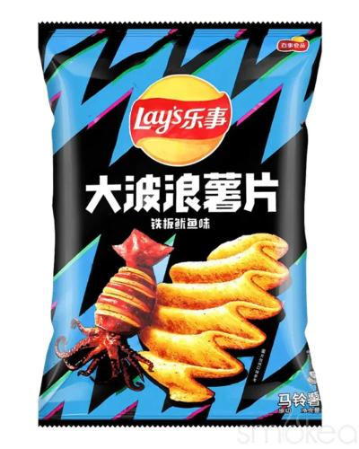 ليز مموج بنكهة الحبار المشوي Lay's Wavy Roasted Sq...