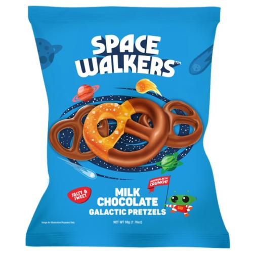 سبيس ولكرز مقرمشات البريتزل المالحة مغطاة بالشوكول...