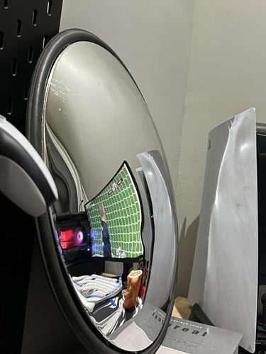 Black Traffic mirror