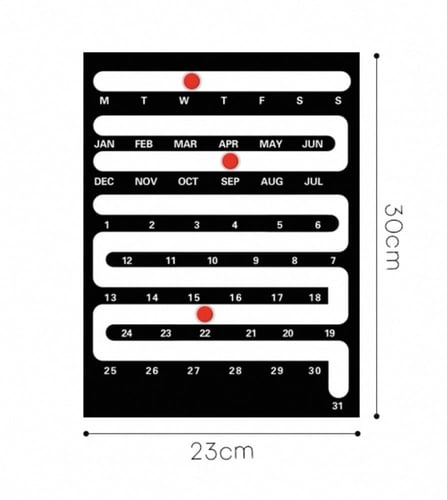 sliding perpetual calendar