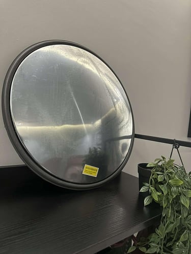 Black Traffic mirror