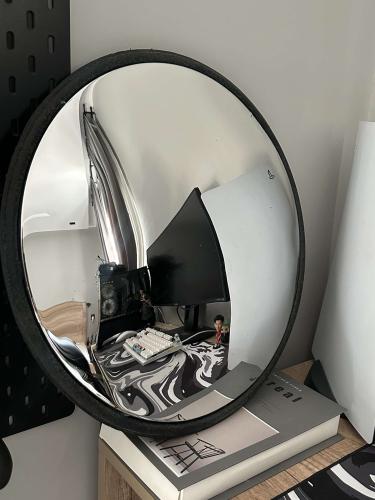 Black Traffic mirror