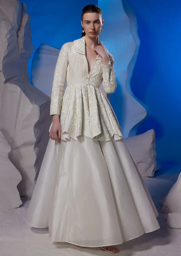 Organza skirt with peplum top