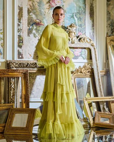 فستان سهرة كسرات من ماركة ERKAN