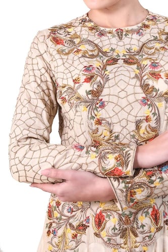 Geometric & Floral Embroidered dress