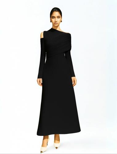 فستان سهرة ميدي ناعم 469