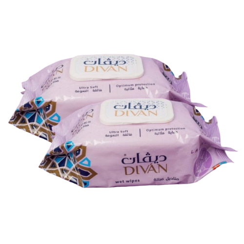 عبوتين مناديل ديڤان المبللة برائحة الافندر