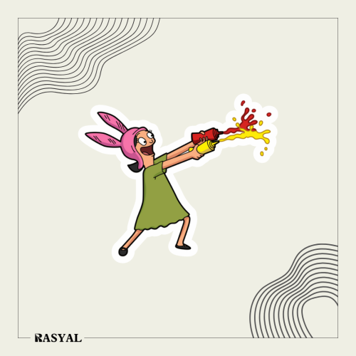 ستيكر شخصية كرتونية ( بوبز برجر )