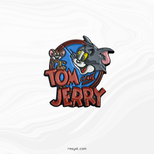 ستيكر توم وجيري المعدني