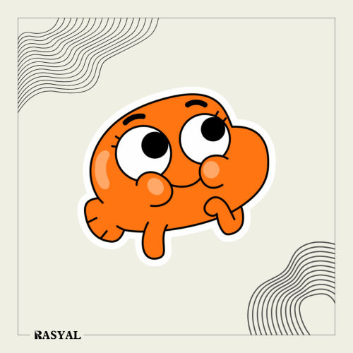 ستيكر شخصية كرتونية ( داروين )