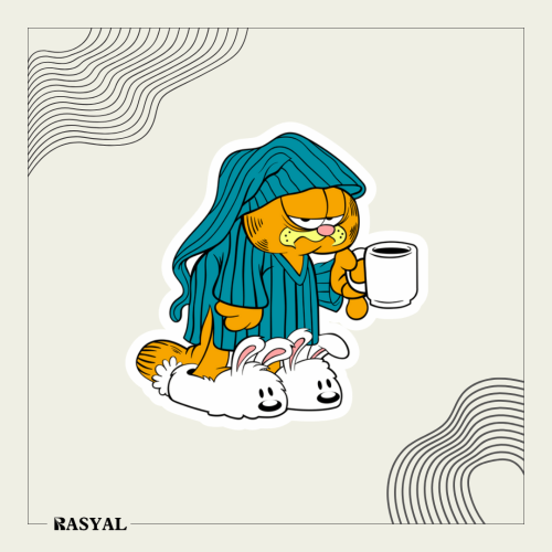 ستيكر شخصية كرتونية ( غرافيلد )