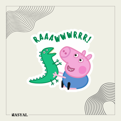 ستيكر شخصية كرتونية ( بيبا الخنزير )