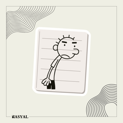 ستيكر شخصية كرتونية ( مذكرات طالب )