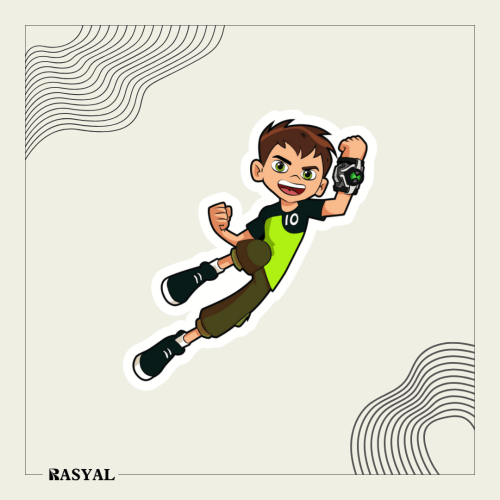 ستيكر شخصية كرتونية ( بن تن )