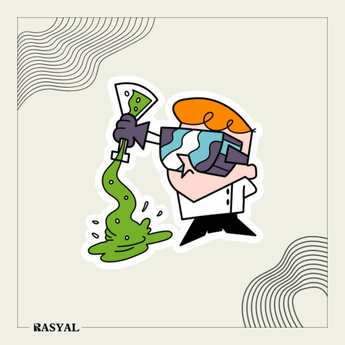 ستيكر شخصية كرتونية ( مختبر دكستر )