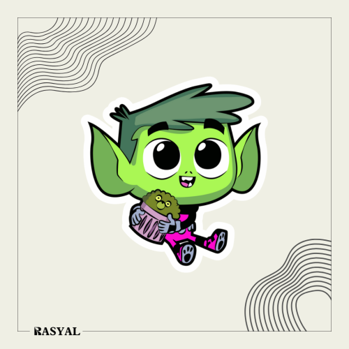 ستيكر شخصية كرتونية ( بيست بوي )