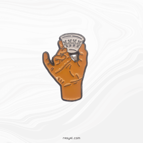 ستيكر الفنجان المعدني