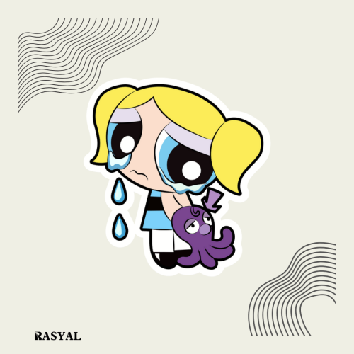 ستيكر شخصية كرتونية ( فتيات القوة )