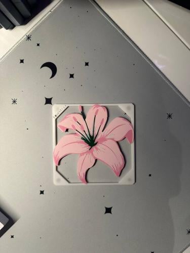 غطاء مروحة للPC بتصميم زهرة الليليوم, بمقاس 120mm