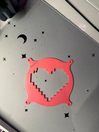 غطاء مروحة للPC بتصميم قلب ماينكرافت, بمقاس 120mm