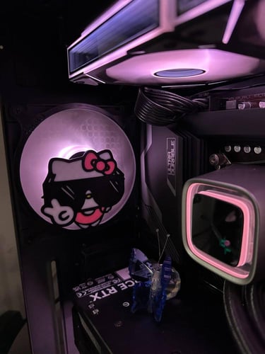 غطاء مروحة للPC بتصميم هيلوكيتي️، بمقاس 120mm