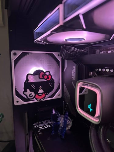 غطاء مروحة للPC بتصميم هيلوكيتي️، بمقاس 120mm