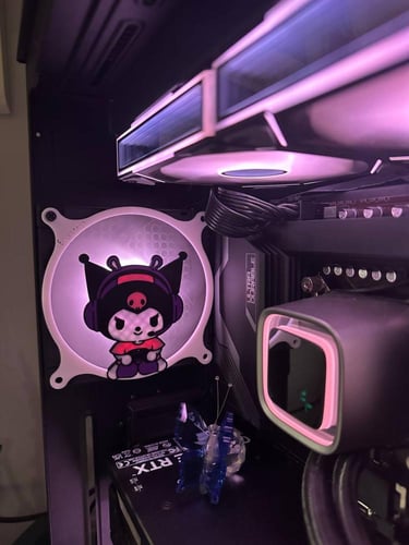 غطاء مروحة للPC بتصميم كرومي تلعب, بمقاس 120mm