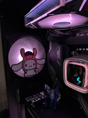 غطاء مروحة للPC بتصميم سينامورول يقبعة, بمقاس 120m...