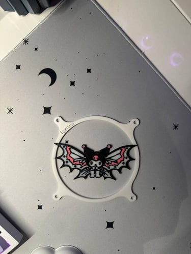 غطاء مروحة للPC بتصميم كرومي بجناح, بمقاس 120mm