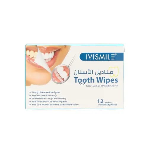 مناديل إيفي سمايل للعناية بالأسنان – 12 قطعة