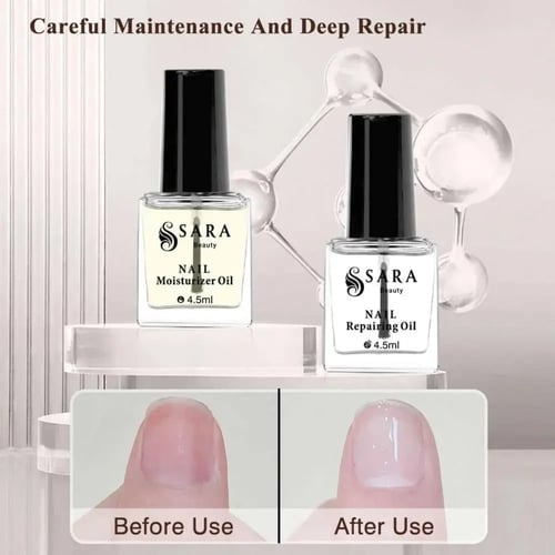 مجموعه زيت تقوية وتطويل الاظافر بالبيوتين من سارة...