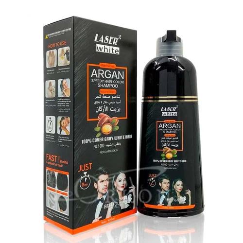 ليزر وايت شامبو صبغة شعر بزيت الارغان أسود طبيعي